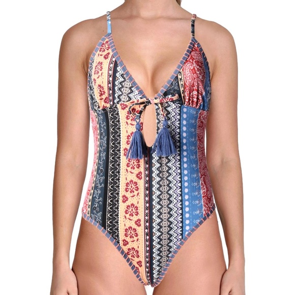 Minkpink Lily Printed Beach One-Piece Swimsuit - Picture 1 of 3